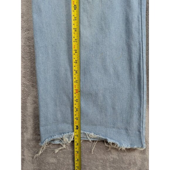 Guess Wide Leg Jeans Womens Size 30 High Rise Distressed Hem Hipster Y2K Preppy - Picture 7 of 10